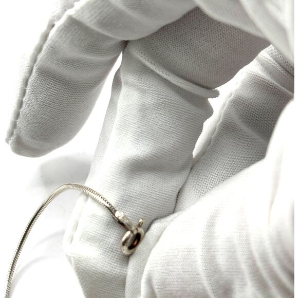 925 Liquid Silver Chain Bracelet or Anklet with Bead – 9 in - Picture 5 of 6